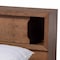 Baxton Studio Erie Walnut Wood Queen Size Platform Storage Bed with Built-In Outlet 167-10737 - alternate 7